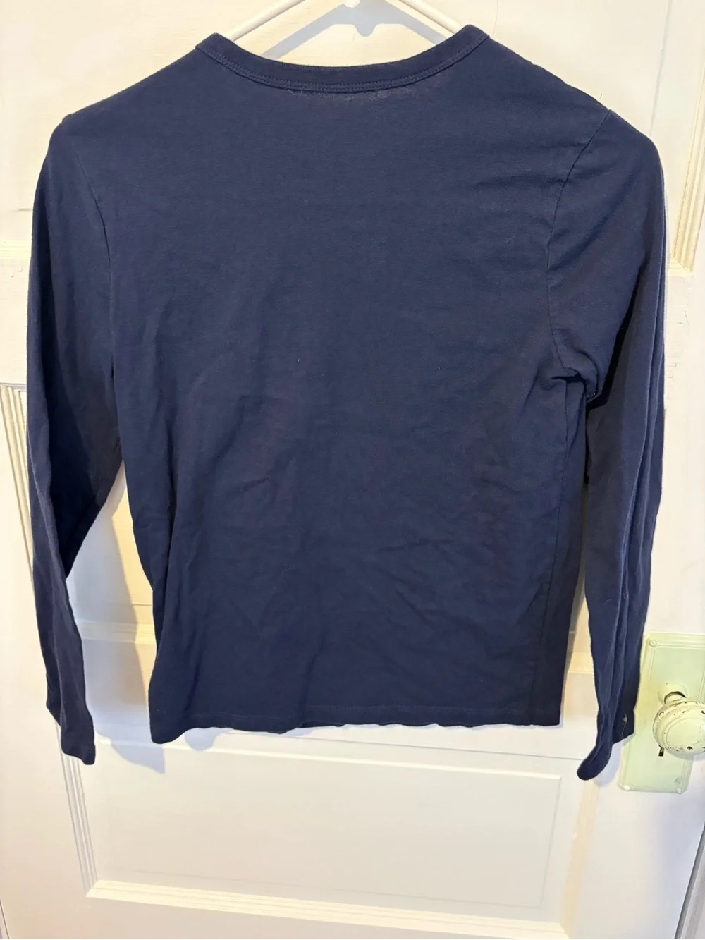 Gap Kids Navy Long-Sleeve Plane Blueprint Graphic Tee size L